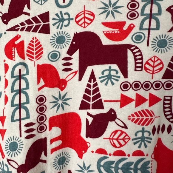 Tea Collection Unisex LARGE Scandinavian Animals Goodnight Pajama Top Sleepwear - Picture 5 of 13